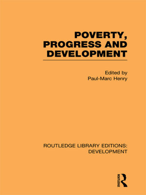 cover image of Poverty, Progress and Development